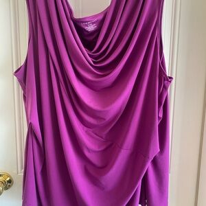 Lane Bryant Magenta Draped Women's Blouse